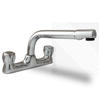 Arian Champ Classic Deck Mounted Kitchen Bridge Tap Chrome