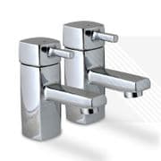 Arian Desire Bath Pillar Bathroom Taps in Chrome