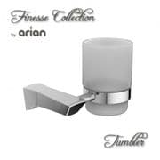 Arian Finesse Glass Tumbler & Holder