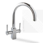 Arian Grace Two Lever Kitchen Mixer Tap Chrome
