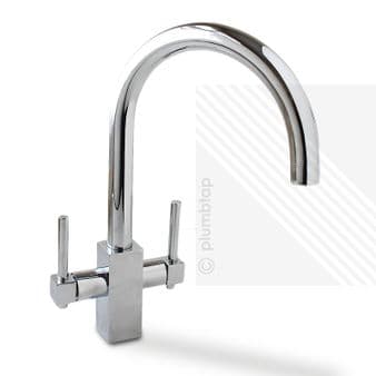 Arian Grace Two Lever Kitchen Mixer Tap Chrome