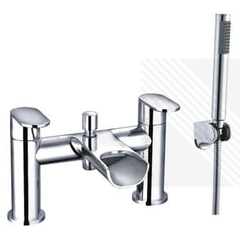 Arian India Curved Waterfall Bath Shower Mixer Tap in Chrome