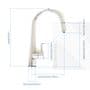 Arian Luna Modern Single Lever Kitchen Pull Out Mixer Tap Chrome