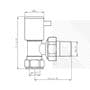Arian Minimalist Angled Radiator Valves in Chrome 15mm x 1/2
