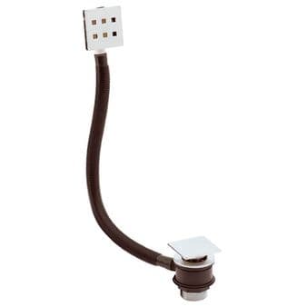 Arian Modern Square Click Clack Bath Waste and Overflow Set in Chrome