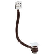 Arian Modern Square Click Clack Bath Waste and Overflow Set in Chrome