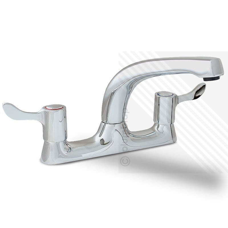 Arian Paddle Deck Mounted Kitchen Bridge Tap Chrome