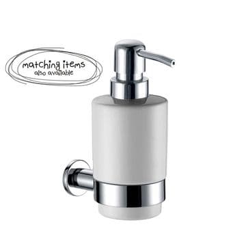 Arian Pro 'Destiny' Wall Mounted Ceramic / Chrome Soap Dispenser Cream Finish