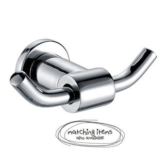 Arian Pro 'Destiny' Wall Mounted Double Towel/Robe Hook in Chrome