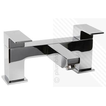 Arian 'Tulsi' Square Dual Lever Bath Filler Mixer Tap in Chrome