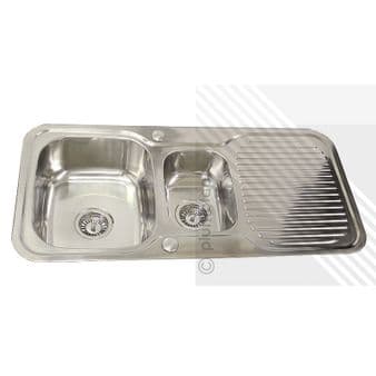 Arian Vortex 1.5 Bowl Reversible Stainless Steel Kitchen Sink