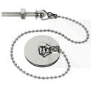 Bathroom Basin Plug & Chain in a Shiny Chrome Finish with a Stainless Steel Screw