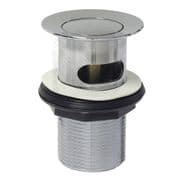 Bathroom Domed Basin Push Button Waste in Chrome