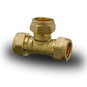 Brass Compression Plumbing Fittings - Equal Tee 8mm - 28mm