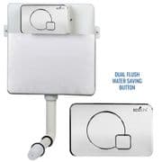 Concealed Cistern Universal WC | Back to Wall Floor Standing Chrome Flush Plate (Type 5) | EcoSpa®