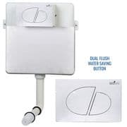 Concealed Cistern Universal WC | Back to Wall Floor Standing | White Flush Plate (Type 1) | EcoSpa®