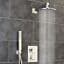 Concealed Thermostatic Mixer Shower Valve 2 Outlets Round Overhead & Handset