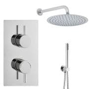 Concealed Thermostatic Shower Mixer Valve 12" Large Ultra Thin Head