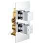 Concealed Thermostatic Shower Mixer Valve Modern Chrome 1 Outlet Round Head WRAS