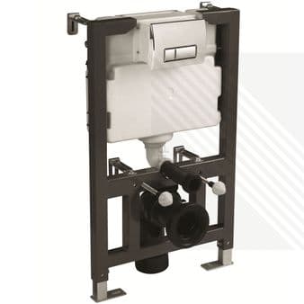 CYCLONE CONCEALED UNIVERSAL 0.82M - 1.00M WALL HUNG WC FRAME AND CISTERN WITH FLUSH PLATE