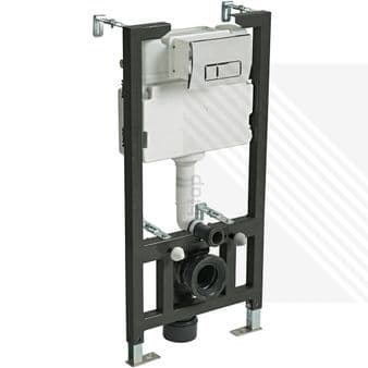 CYCLONE CONCEALED UNIVERSAL 1.00 - 1.20M WALL HUNG WC FRAME AND CISTERN WITH FLUSH PLATE