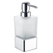 Deck Mounted Soap Dispenser in Frosted Glass/Chrome