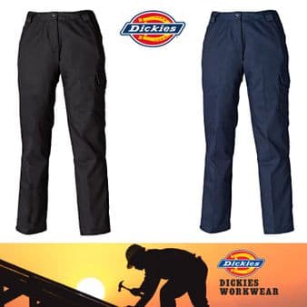 DICKIES Redhawk WD855 Ladies Work Trousers Casual Black Navy
