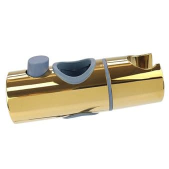 EcoSpa 25mm Gold Slider Bracket for Showerheads Shower Handset Holder Riser Rail
