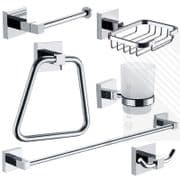 ECOSPA 6 Piece Bathroom Accessory Pack in Chrome