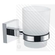 ECOSPA Bathroom Accessory - Drinking Glass Tumbler or Toothbrush Holder Chrome