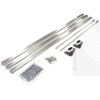 ECOSPA Bendi Shower Curtain Track in Chrome - 3 Metres - Multi Configuration