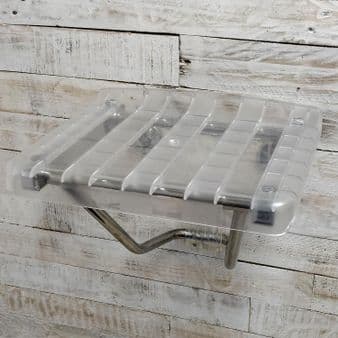 EcoSpa Folding Shower Seat Wall Mounted Clear Bathroom Mobility Aid