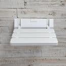 ECOSPA Folding Shower Seat Wall Mounted Stool in White Bathroom Mobility Aid
