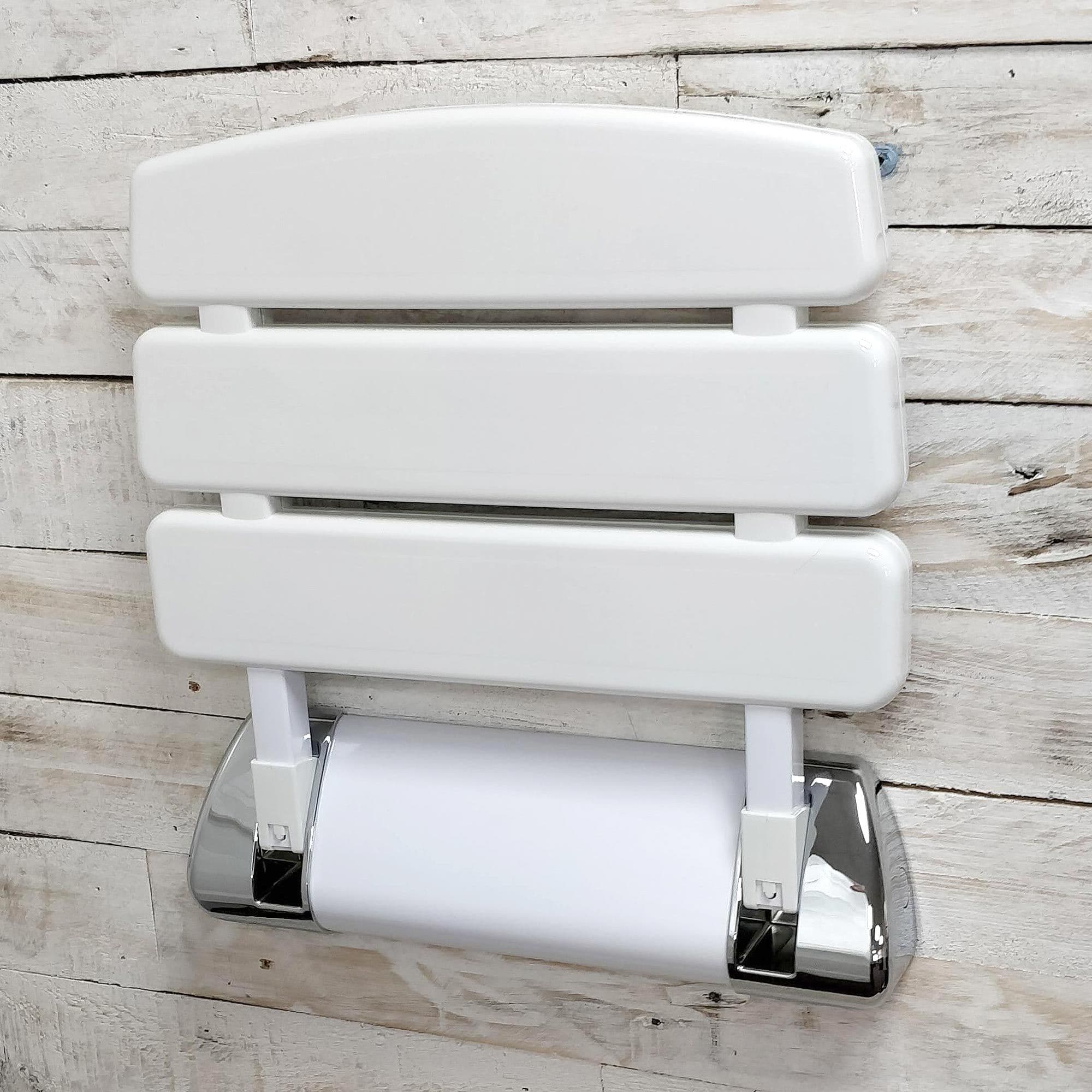 Makidar Folding Shower Seat - Wall Mount Bathroom Stool For Seniors & Limited Mobility