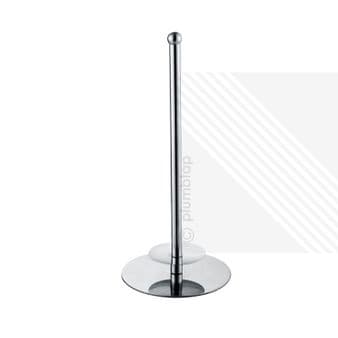 ECOSPA Freestanding Vertical 30cm Spare Toilet Roll Paper Holder in Chrome