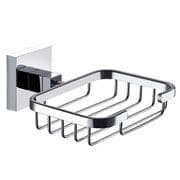 ECOSPA Modern Bathroom Soap Dish Basket Tray in Chrome