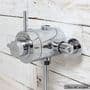 ECOSPA Modern Concentric Solid Brass Exposed Dual Thermostatic Bathroom Shower Mixer Valve