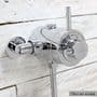 ECOSPA Modern Concentric Solid Brass Exposed Dual Thermostatic Bathroom Shower Mixer Valve