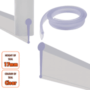 ECOSPA Replacement Rubber Seal for Folding Bath Shower Screen Enclosures • CLEAR • 1 Metre