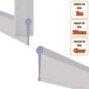 ECOSPA Replacement Rubber Seal for Folding Bath Shower Screen Enclosures • CLEAR • 2 Metres