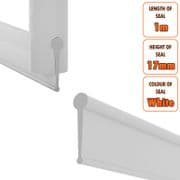 ECOSPA Replacement Rubber Seal for Folding Bath Shower Screen Enclosures • WHITE • 1 Metre