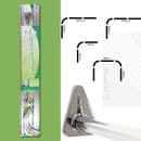ECOSPA Shower Curtain Rail Pole Track in Chrome / White • L or U Shaped