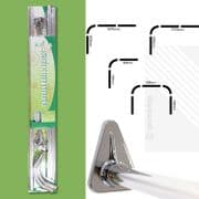 ECOSPA Shower Curtain Rail Pole Track in Chrome / White • L or U Shaped