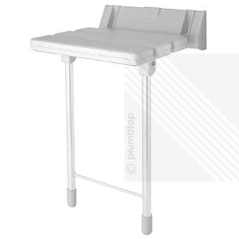 ECOSPA Shower Seat with Folding Legs Wall Mounted Mobility Aid Max Weight 180kgs