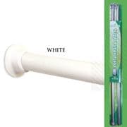 ECOSPA Telescopic Shower Curtain Rail Pole • Chrome or White • Fits 75-210cm
