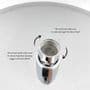 ECOSPA Thermostatic 1 Way Shower Valve 2 Round Handles with Ultra Thin  Round Overhead