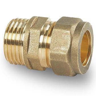 Male Iron Plumbing Fittings - Straight Couplings 8mm - 22mm