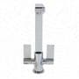 Modern Angular Chrome Kitchen Sink Mixer Tap | Dual Lever Streamlined NEW