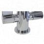 Modern Angular Chrome Kitchen Sink Mixer Tap | Dual Lever Streamlined NEW