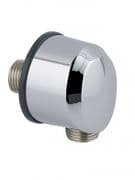 MX Oval Wall Outlet Metal Insert Chrome HJC